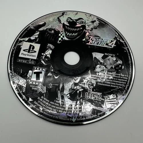 Twisted Metal 4 PlayStation Video Game Multiplayer Action PS1 DISC ONLY CLEAN
