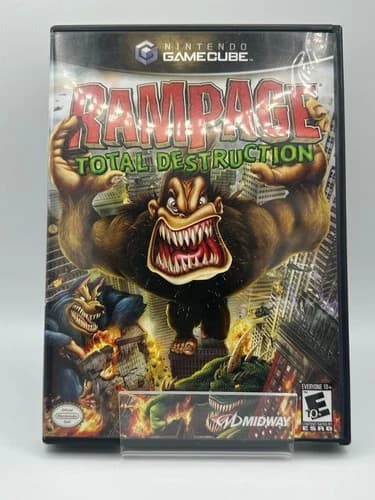 Rampage: Total Destruction (Nintendo GameCube, 2006, CIB complete with manual)