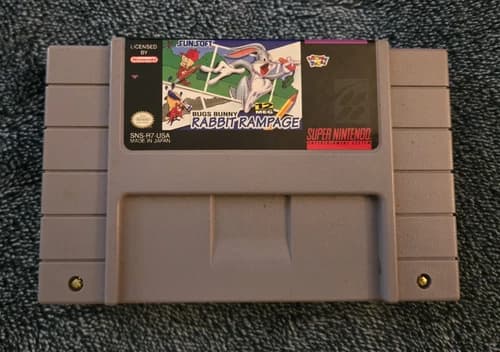 Bugs Bunny in Rabbit Rampage Super Nintendo 1994 SNES Authentic