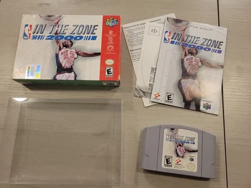 NBA in the Zone 2000 N64 - Authentic Complete In Box CIB - Reg Card Rare