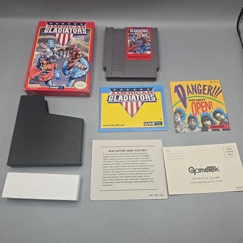 American Gladiators (Nintendo NES, 1993) Complete With Manual CIB