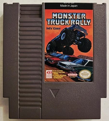 MONSTER TRUCK RALLY NINTENDO NES CARTRIDGE ONLY VERY GOOD CONDITION SHIPS FAST