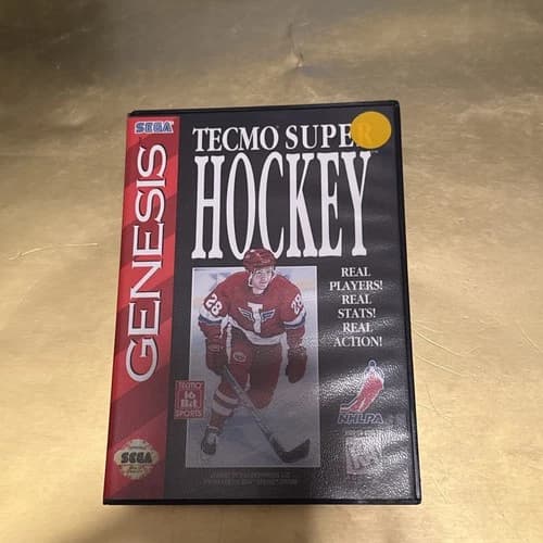 Tecmo Super Hockey (Sega Genesis, 1994) Complete CIB - Clean And Tested