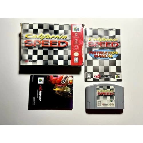 California Speed (Nintendo 64 N64)Works Authentic Complete CIB🔥