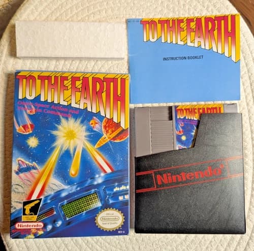 TO THE EARTH - Nintendo Entertainment System - Complete CIB Nes Game box manual