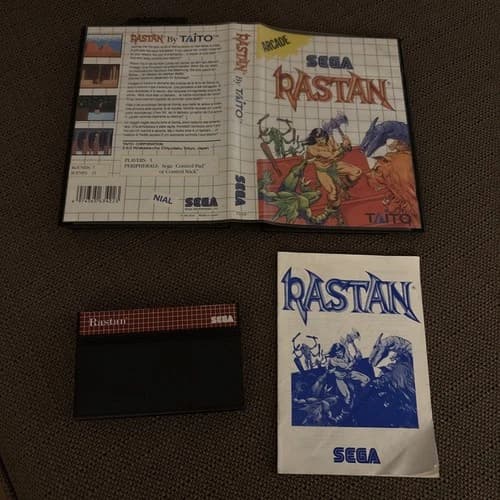 Rastan - SEGA Masters System Game - COMPLETE w/ cartridge, case, manual, insert