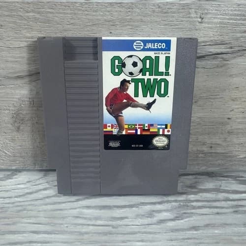 Goal Two! #2 Nintendo NES Soccer Game - Tested & Working - CLEAN - ADULT OWNED