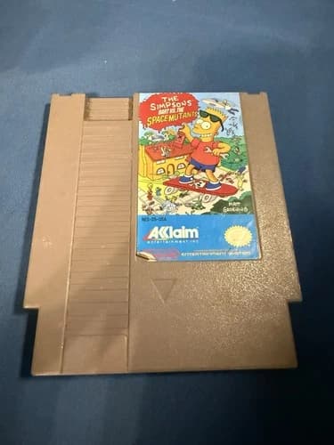 NINTENDO "THE SIMPSONS BART VS SPACE MUTANTS ORIGINAL VINTAGE NES GAME CARTRIDGE
