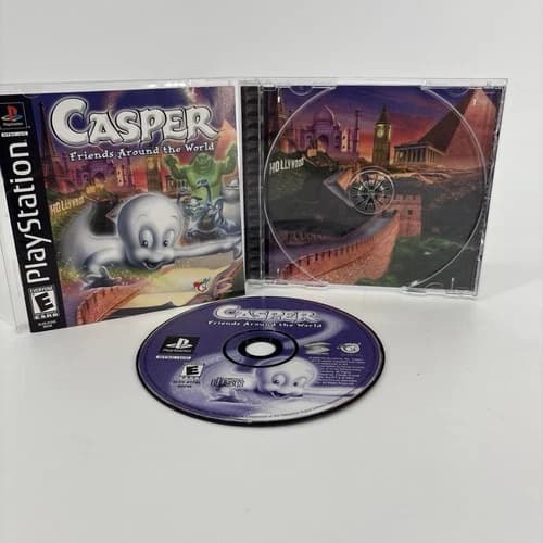 Casper Friends Around the World-Playstation PS1-Complete Tested w/Manual Clean