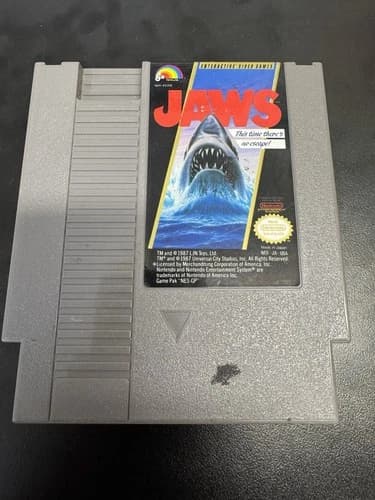 Jaws NES Nintendo Original Cartridge LJN 1987 Authentic