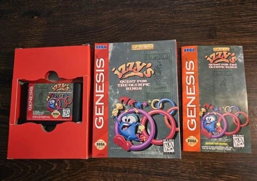 SEGA GENESIS IZZY'S QUEST FOR THE OLYMPIC RINGS ( COMPLETE )
