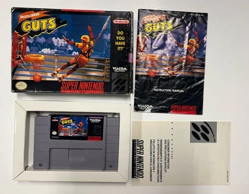 Nickelodeon Guts SNES (Super Nintendo Entertainment System, 1994) CIB