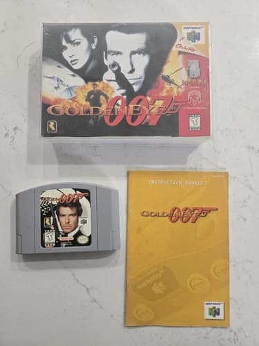 GoldenEye 007 Bond Nintendo 64 N64 CiB Game Manual Cut Original Box Rental Case