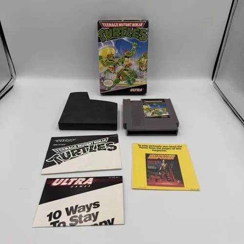 Teenage Mutant Ninja Turtles Nintendo NES CIB Box Ultra Games Complete