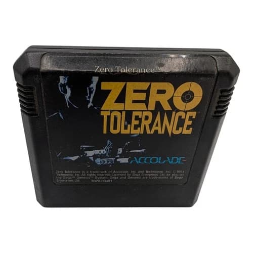 Zero Tolerance (Sega Genesis, 1994) Cartridge Only - Tested
