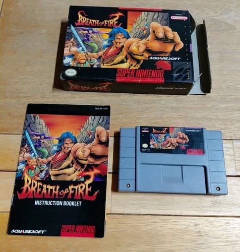 Breath of Fire (Super Nintendo Entertainment System, 1994) In Box With Manual