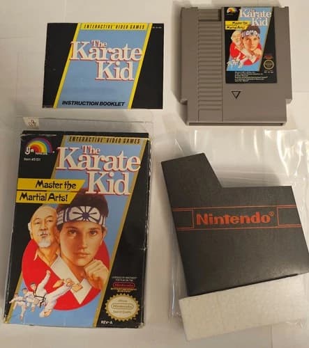 The Karate Kid NES (CIB) includes pictured inserts and manual