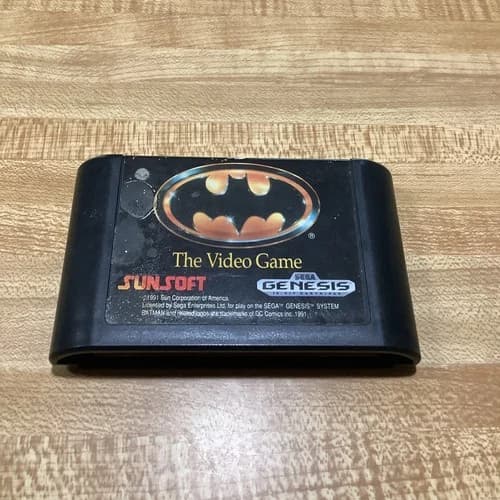 Batman: The Video Game (Sega Genesis, 1990) Authentic Game Cartridge