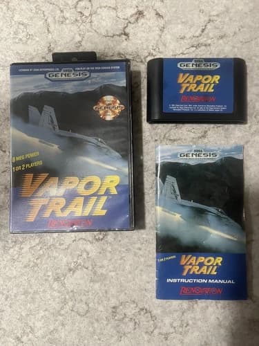 Vapor Trail Sega Genesis Cart Box Manual