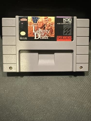 Liberty or Death (SNES Super Nintendo, 1994) Authentic - Tested & Working