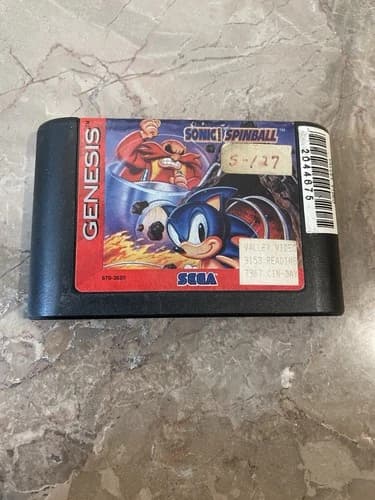 Sonic Spinball Sega Genesis Authentic Original Tested Working