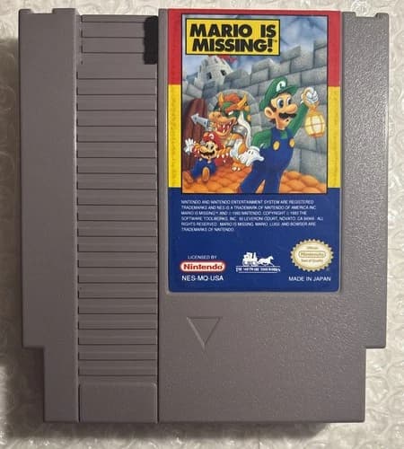 Mario Is Missing! Cartridge Only- NES Nintendo- TESTED & CLEANED Good Condition