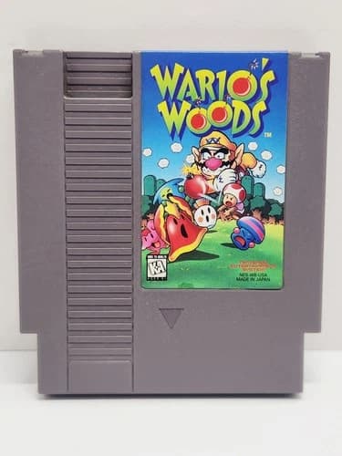 Wario’s Woods Nintendo NES Authentic Tested Label Wear See Photos