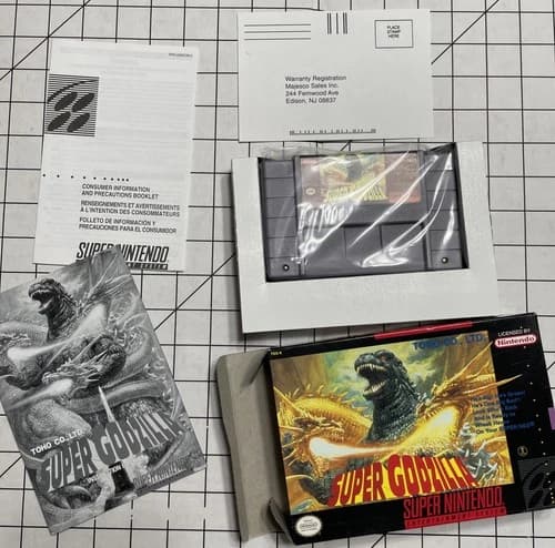 Super Godzilla (Super Nintendo Entertainment System, 1993) CIB w/ Manual