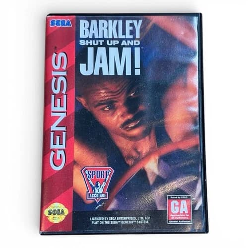Barkley Shut Up and Jam Sega Genesis CIB Complete w/ Manual