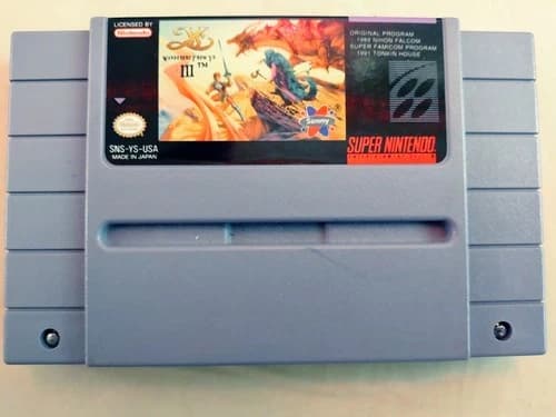 Ys III: Wanderers From Ys (Super Nintendo Entertainment System, 1992) GAME ONLY