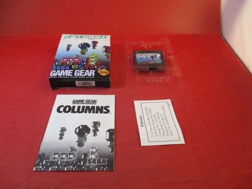 Columns (Sega Game Gear) COMPLETE w/ Box manual game WORKS!