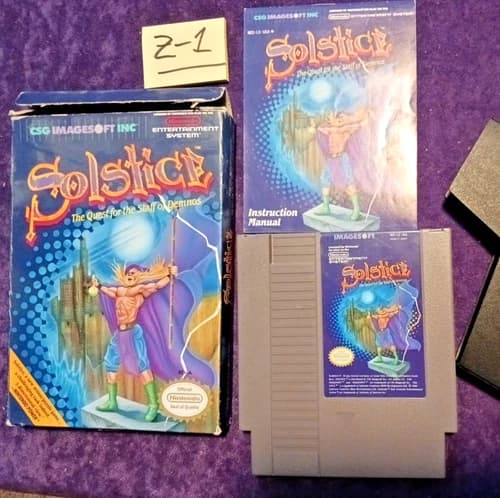 Solstice: The Quest for the Staff of Demnos (NES) Game Box Manual