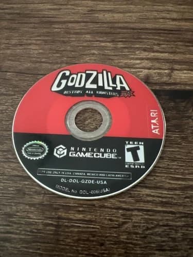 Godzilla Destroy All Monsters Nintendo GameCube Disc Only Surface Scratching