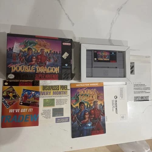 Super Double Dragon (Super Nintendo SNES, 1992) CIB w/Manual VG