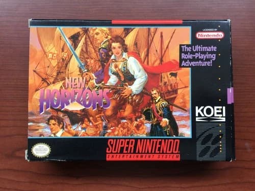 New Horizons (Super Nintendo Entertainment System, 1994) CIB - Complete