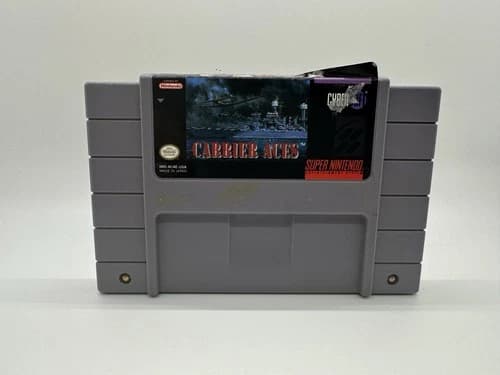 Carrier Aces (Super Nintendo SNES, 1995) Cart Only - WORKS