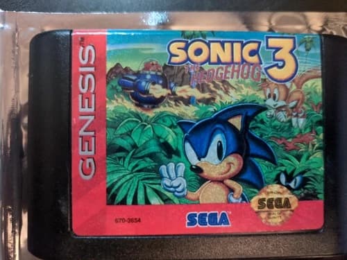 Sonic the Hedgehog 3 Genesis, Cartridge Only, Tested Working