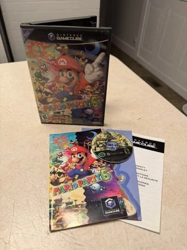 Mario Party 6 Nintendo GameCube Complete CIB w/ Insert, Tested Works Authentic
