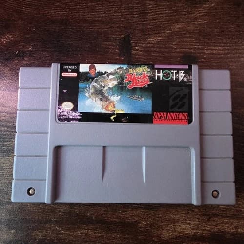 Bassin's Black Bass - 1994, Super Nintendo SNES - Game Cartridge Only
