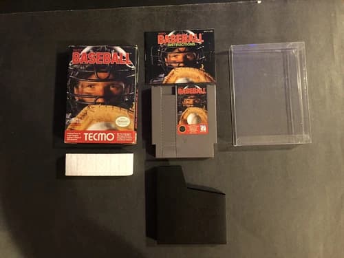 Tecmo baseball nes CIB with box protector
