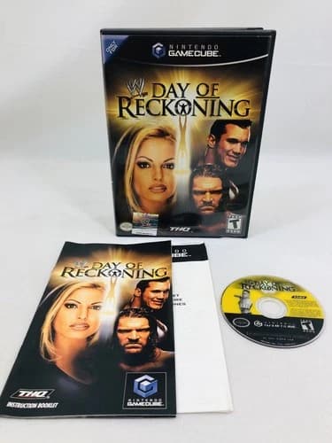 WWE: Day of Reckoning (Nintendo GameCube, 2004) Complete CIB Tested Working