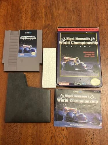 Nigel Mansell's World Championship Racing NES Nintendo Complete CIB