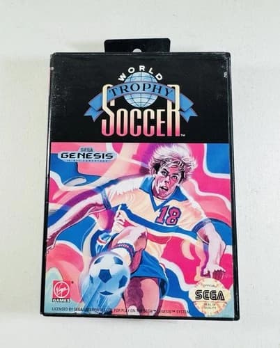 World Trophy Soccer SEGA Genesis Cib Complete w/ Manual TESTED Works ML422