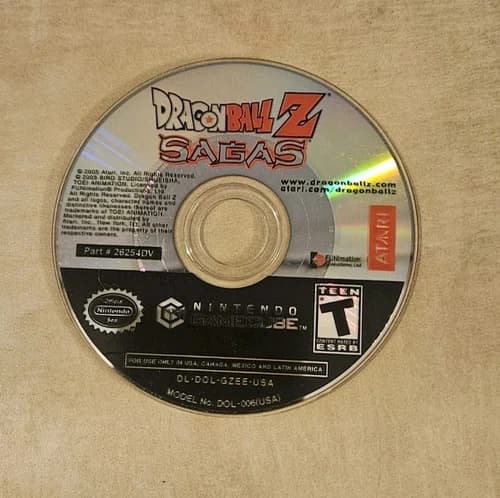 DRAGON BALL Z: SAGAS NINTENDO GAMECUBE AUTHENTIC DISC ONLY TESTED WORKS GREAT!