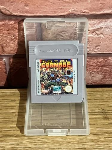Total Carnage Nintendo Gameboy Cartridge VG Condition Tested Working Rare