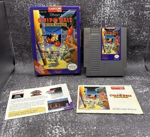 Disney's Chip 'n Dale Rescue Rangers Nintendo NES CIB Complete Boxed TESTED