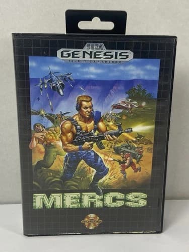 Mercs (Sega Genesis, 1991) CIB With Case And Manual - Tested