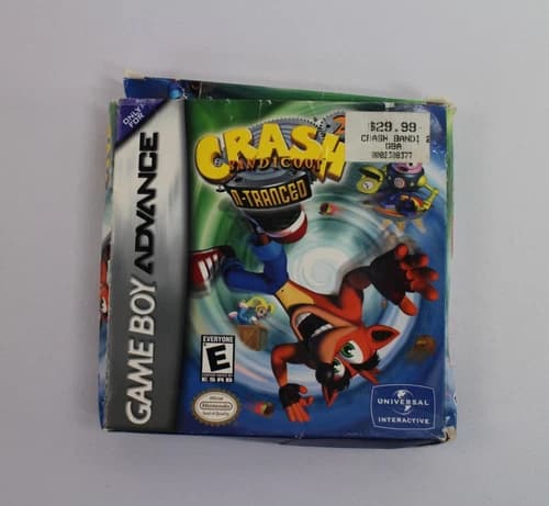 Crash Bandicoot 2 N-Tranced GBA Complete CIB Game Boy Advance Authentic