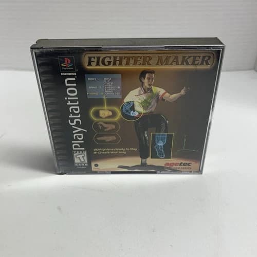 Fighter Maker (Sony PlayStation 1, 1999) Complete W/ Manual CIB Tested And Works