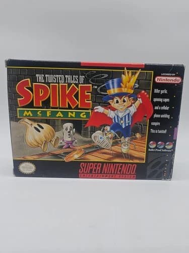 The Twisted Tales of Spike McFang - Super Nintendo SNES Complete CIB CLEAN!